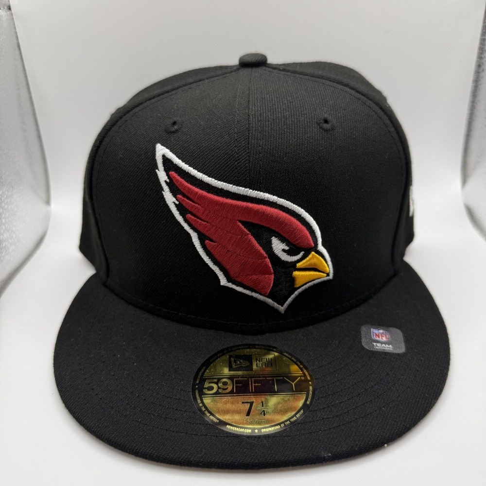 New Era 59Fifty Arizona Cardinals Classic‎ Black/Red Fitted Hat Size 7 1/4